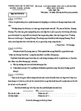 Đề giao lưu học sinh giỏi cấp huyện môn Ngữ văn Lớp 6 - Năm học 2015-2016 - Phòng GD và ĐT huyện Quảng Xương